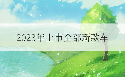 2023年上市全部新款车