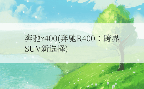 奔驰r400(奔驰R400：跨界SUV新选择)