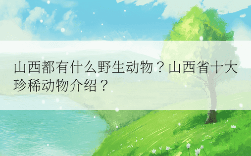 山西都有什么野生动物？山西省十大珍稀动物介绍？