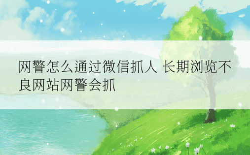 网警怎么通过微信抓人 长期浏览不良网站网警会抓